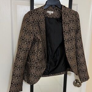Elegant Black and Rusty Gold Women's Jacket size small by Lovely Girl